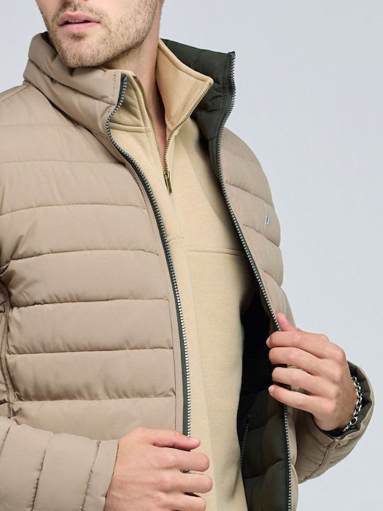 Χειμωνιάτικο Μπουφάν Puffer Διπλής Όψης OliveGreen
