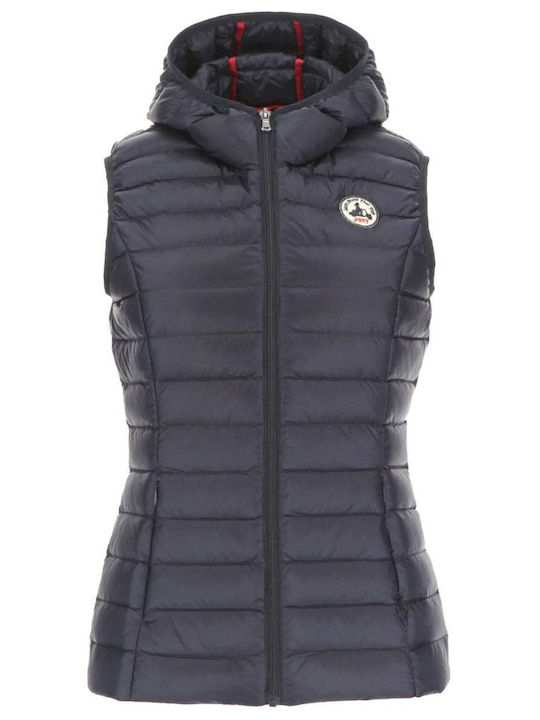 Just Over The Top Women's Short Puffer Jacket for Winter Blue