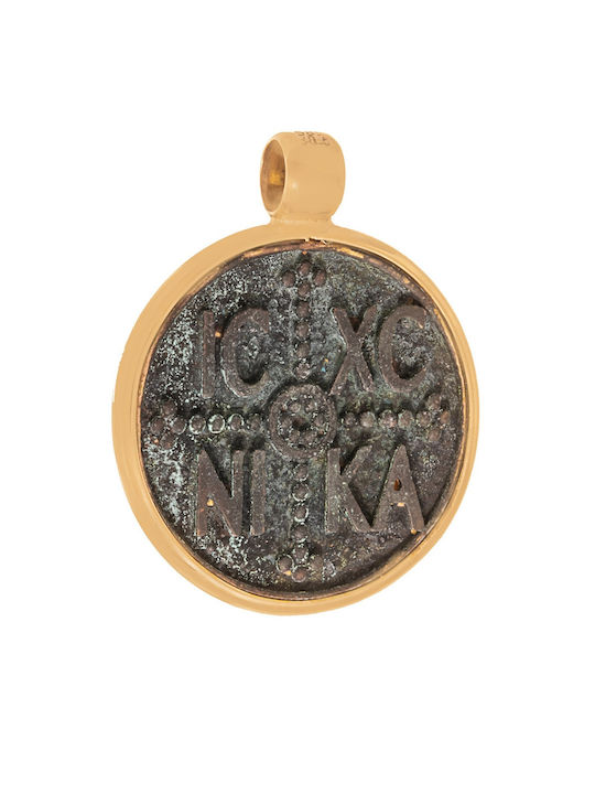 Senzio Belibasakis Halskette Konstantin Amulett aus Gold 14K