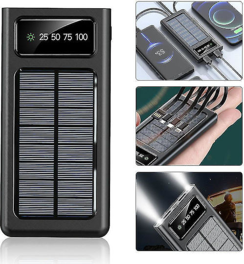 KLGO KP-96 Ηλιακό Power Bank 20000mAh με 2 Θύρες USB-A Μαύρο