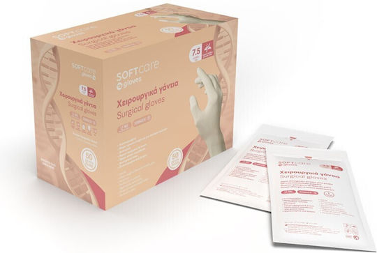 Soft Care Touch Χειρουργικά Γάντια Λάτεξ Χωρίς Πούδρα σε Ροζ Χρώμα 100τμχ