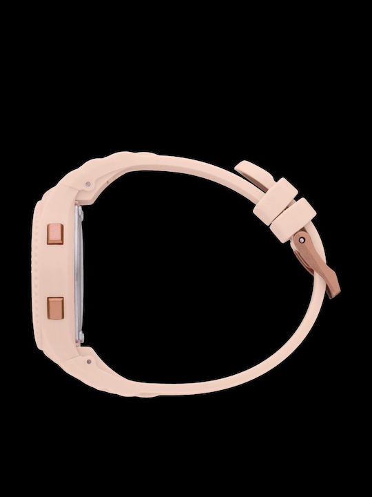 Ice Digital Women's Watch with Pink Rubber Strap