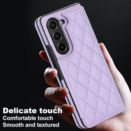 Puff Rhombus Back Cover Plastic Purple (Galaxy Z Fold5)