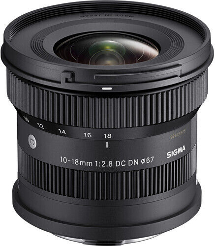 Sigma Crop Camera Lens 10-18mm f/2.8 DC DN Contemporary Ultra-Wide Zoom for Leica L Mount Black