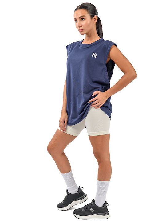 Energy Women's Athletic Blouse Sleeveless Navy Blue