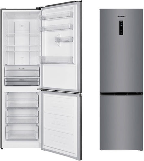 Pyramis Ψυγειοκαταψύκτης 347lt NoFrost Υ195xΠ60xΒ68.5εκ. Inox FSN 195