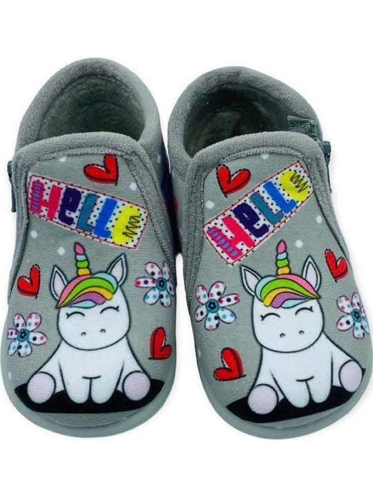 Kinderhausschuhe Stiefel Gray