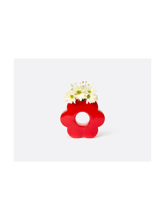 DOIY Decorative Vase Red 18x5x20cm