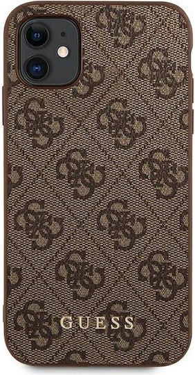 Guess Metal Gold Logo Umschlag Rückseite Kunststoff Braun (iPhone 11)