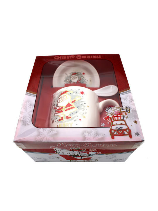 Christmas Mug Glass Transparent L9xW9xH10cm 1pcs