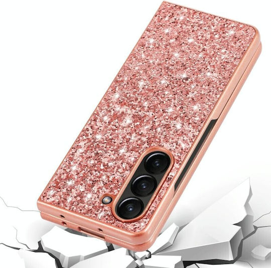 Glitter Umschlag Rückseite Kunststoff Rot (Galaxy Z Fold5)
