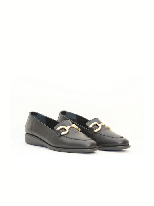 Relax Anatomic Leather Women's Loafers in Black Color