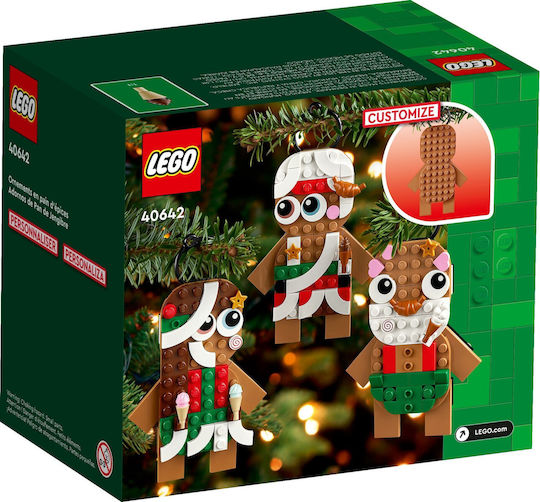 LEGO Building Blocks Gingerbread Ornaments Christmas for 6+ Years