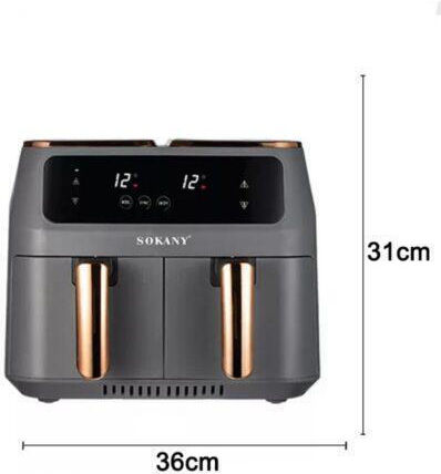 Sokany Еър Фрайър 8лт Сив SK-8030