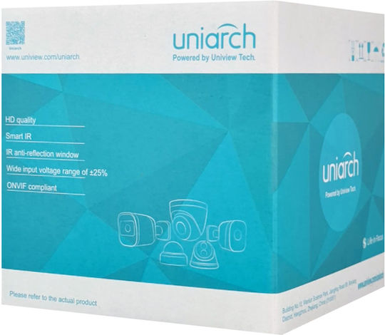 Uniarch IPC-T213-APF28W IP Κάμερα Παρακολούθησης Full HD+ 3MP Αδιάβροχη με Αμφίδρομη Επικοινωνία και Φακό 2.8mm
