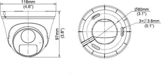 Uniarch IPC-T125-APF28 IP Κάμερα Παρακολούθησης Full HD+ 5MP Αδιάβροχη με Αμφίδρομη Επικοινωνία και Φακό 2.8mm