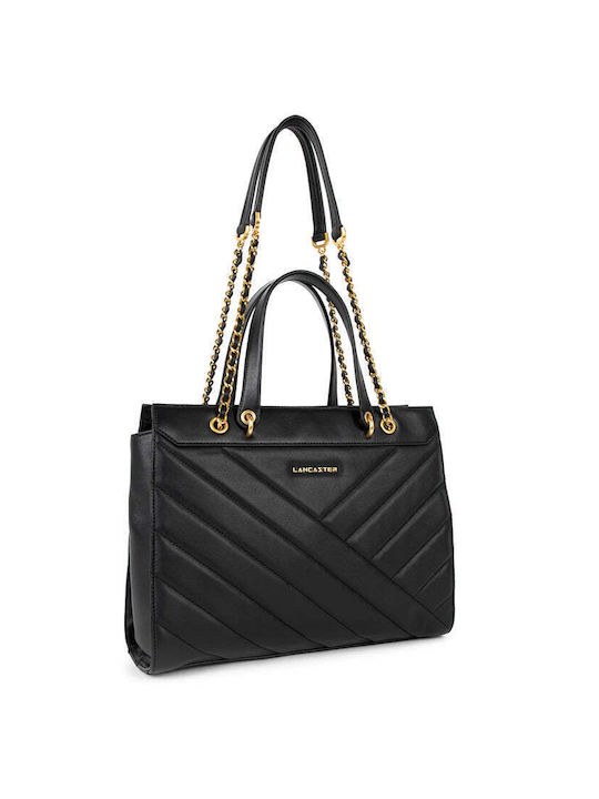 Lancaster Paris Leather Women's Bag Tote Hand Black