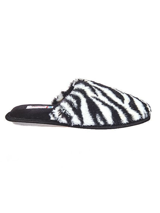 Mitsuko Women's Slippers with Fur Black