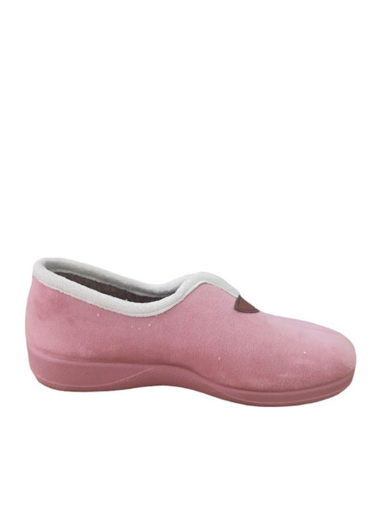 Geschlossene Damen Hausschuhe Rosa
