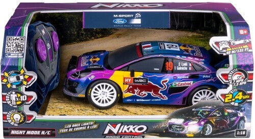 Nikko Red Bull Night Mode Радиоуправляемо Автомобил Дрифт 4WD Червен