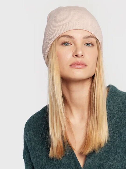 Beanie Unisex Σκούφος Πλεκτός σε Ροζ χρώμα