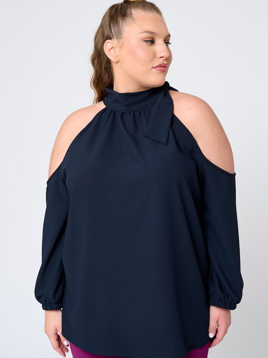 Jucita Women's Blouse Off-Shoulder Long Sleeve Black