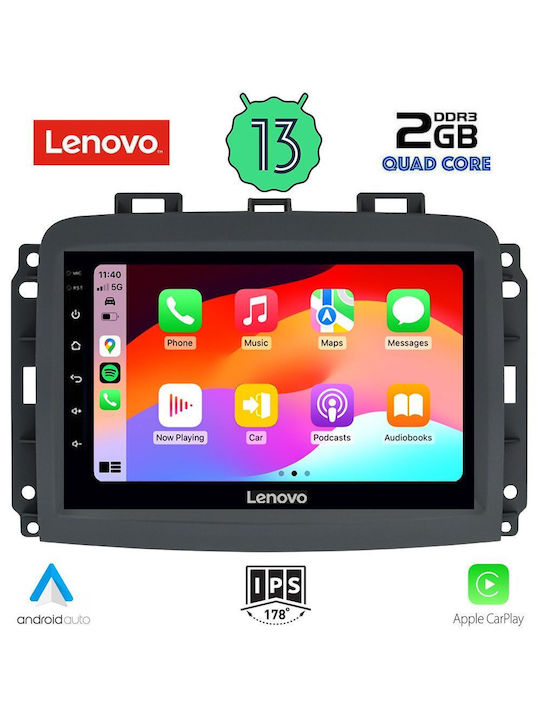 Lenovo Lvd Ηχοσύστημα Αυτοκινήτου για Fiat 500L Mini ONE 2012> (Bluetooth/USB/AUX/WiFi/GPS/Apple-Carplay/Android-Auto) με Οθόνη Αφής 10"