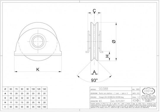 Ibfm Rulou cu șurub din Oțel Inoxidabil 80mm 308080
