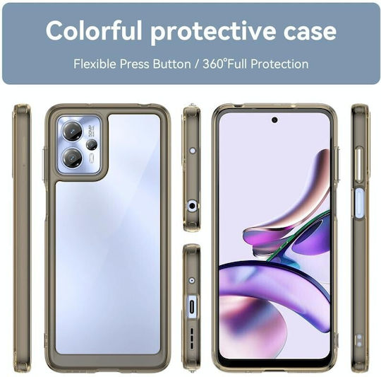 Colorful Series Umschlag Rückseite Silikon Transparent (Moto G13)