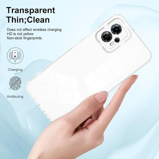 Color Frame Διάφανη Back Cover Σιλικόνης Λευκό (Moto G13)
