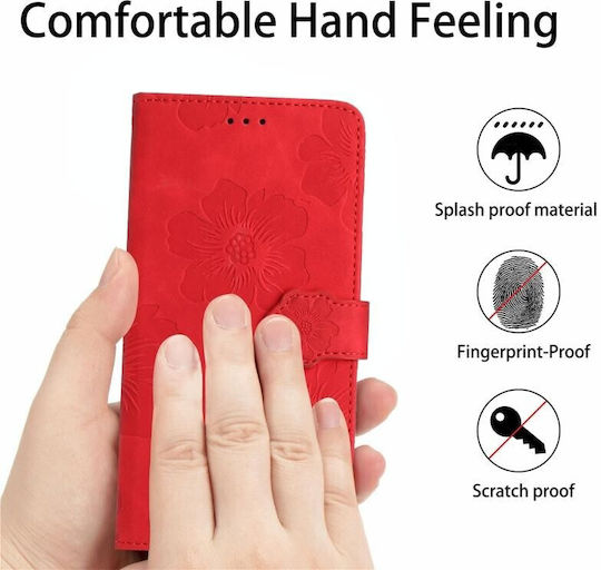 Flowers Wallet Κόκκινο (TCL 405)