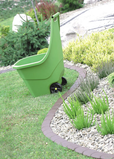 Prosperplast Blumenbeet für Gartenzaun aus Kunststoff 1Stück Brown