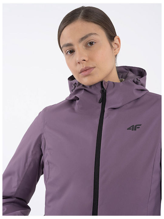 4F Women's Ski & Snowboard Jacket Purple 4FAW23TJACF120-50S