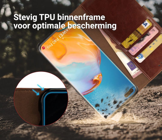 Rosso Element Pu Портмоне Изкуствена кожа Кафяв (Huawei P40 Pro)