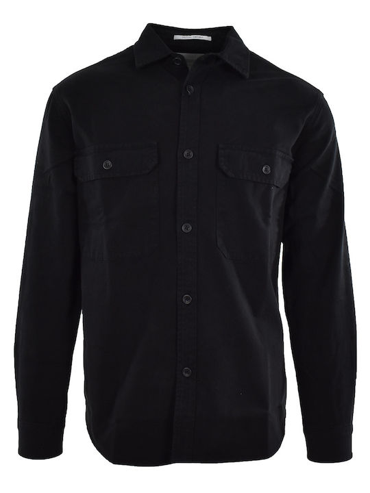 Μακρυμάνικo Overshirt Μαύρο