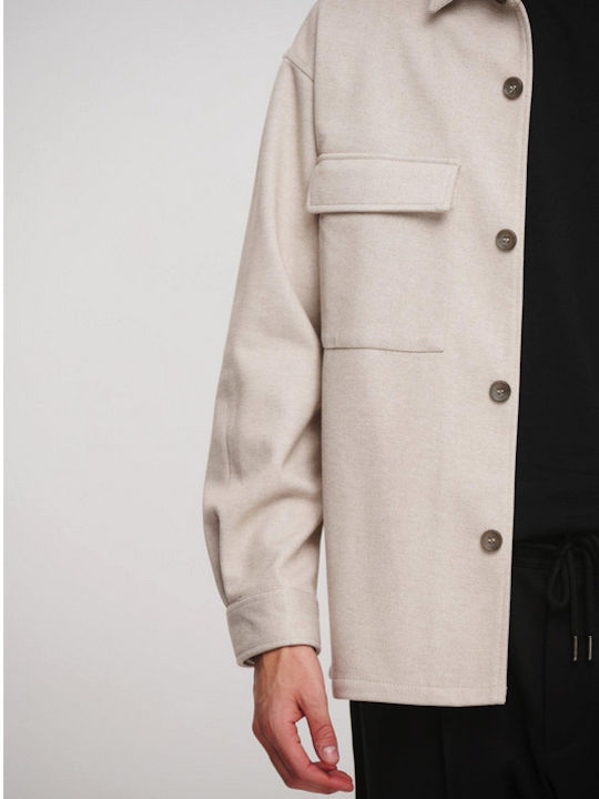 Μακρυμάνικo Overshirt Μαύρο