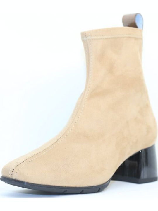 Wildleder Stiefeletten Damen Braun