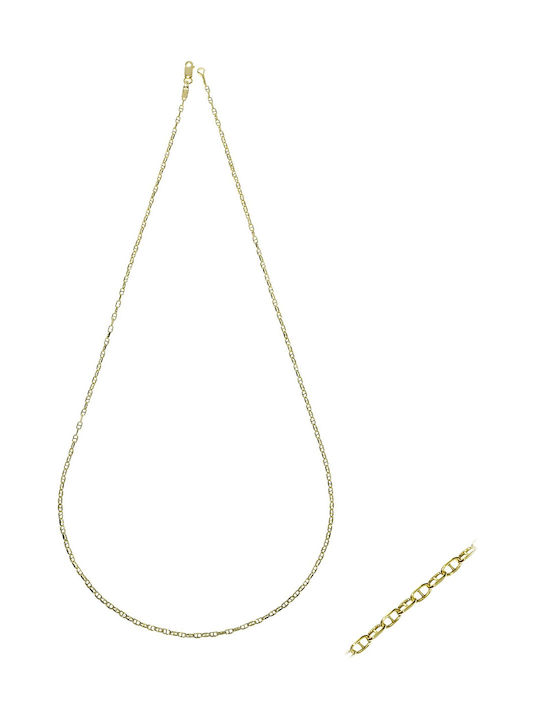 Korifidis Goldene Kette Nacken 14K Länge 50cm