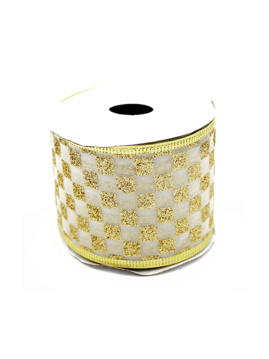 Christmas Ribbon Gold 280x6cm 1pc