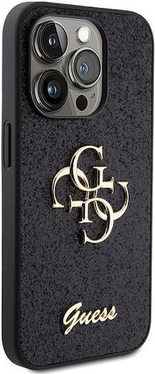 Guess Glitter Script Back Cover Μεταλλικό Μαύρο (iPhone 15 Pro)
