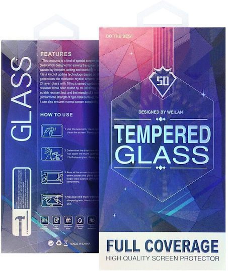 5D Full Glue Full Face Tempered Glass Μαύρο (Xiaomi 13 Lite)