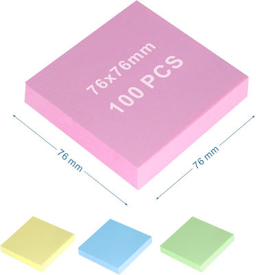 Tpster Post-it Notes Pad Cube Multicolour 7.6x7.6cm Set 1buc