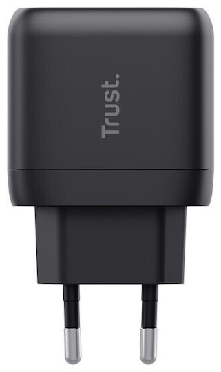 Trust Charger with USB-C Port and Cable USB-C 45W Power Delivery Blacks (Maxo)