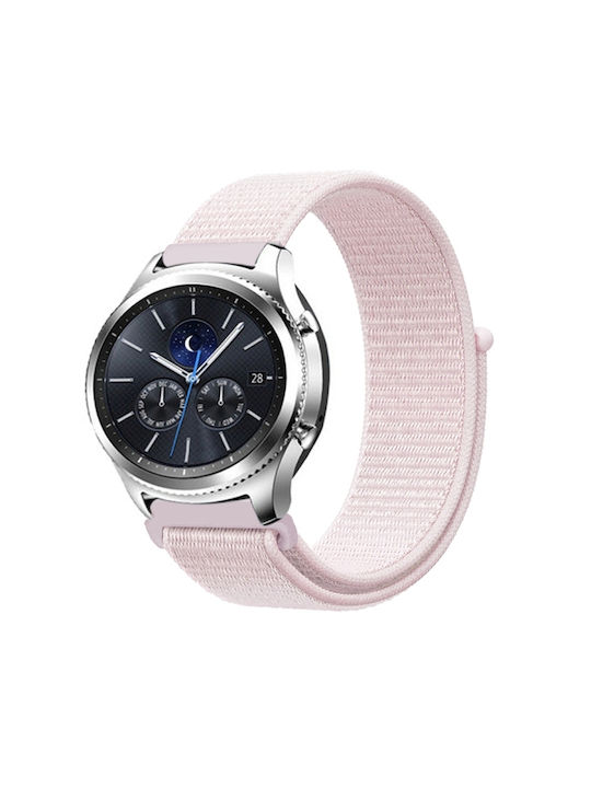 Velcro Galaxy Каишка Текстил Розов (Forerunner 55/245/645 / Vivoactive 3/5/HR / Venu Sq 2Huawei Watch 4 / Watch 4 Pro)