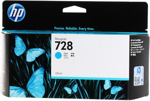 HP 728 Original InkJet Printer Ink Cyan (F9J67A)