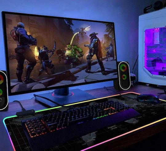 Renew Force Gaming Mouse Pad XXL (900mm) με RGB Φωτισμό μέσω USB Μαύρο