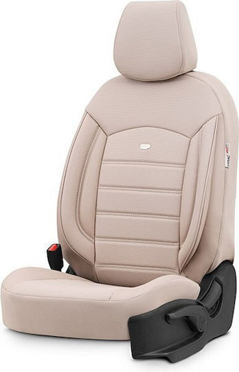 Auto Gs Set Autositzbezüge 11Stück Kunstleder Beige