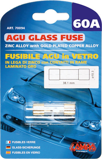 Lampa AGU Glass Fuse 60A Car Fuse Glass Round