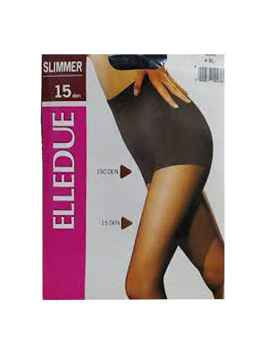 Elledue Women's Pantyhose 15 Den Tightening Black