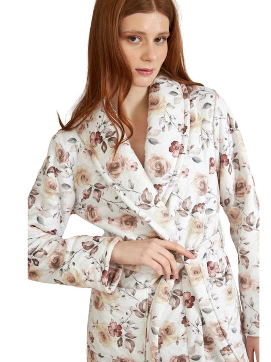 Harmony Winter Women's Fleece Robe White